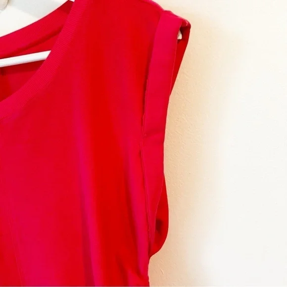 Anthropologie Daily Practice Ruched Baby Tank in Raspberry - Size Small - Picture 6 of 10